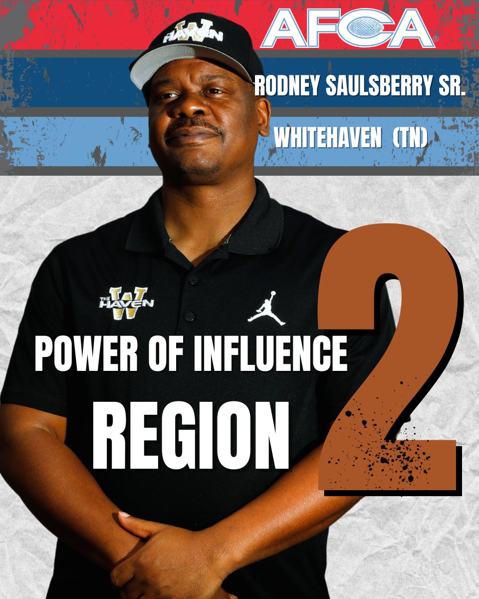 WeAreAFCA's tweet photo. Congratulations to Rodney Saulsberry Sr on being named the AFCA Power of Influence winner for Region 2

Coach Saulsberry is currently the head coach for @WhitehavenTiger in TN

Read More ▶️https://t.co/mcYIvQ2DZ5 https://t.co/Wz2gWPDaOZ