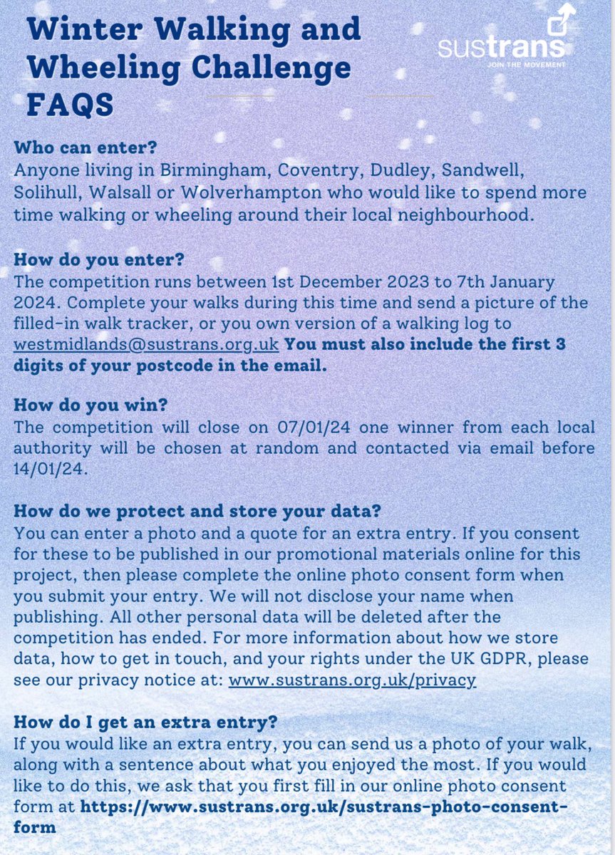 YewTreeSandwell's tweet photo. Do you want a chance of winning a £50 shopping voucher whilst also getting in some exercise? If not, why not join in with the Winter Walking Challenge?

Take a look at the details attached. 

#MoveMoreSandwell https://t.co/R4U3fLLFw8