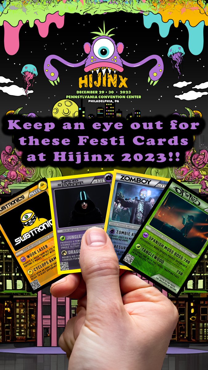 festicards's tweet photo. Check out all the Festi Cards we have for Hijinx 2023! 🌃🎈

We're going to have a few Festi ambassadors out there spreading some cards and positivity all weekend! 😊

We are still working on hosting a meetup for this one, more info coming soon 🌟 https://t.co/DTZ31B2AeV