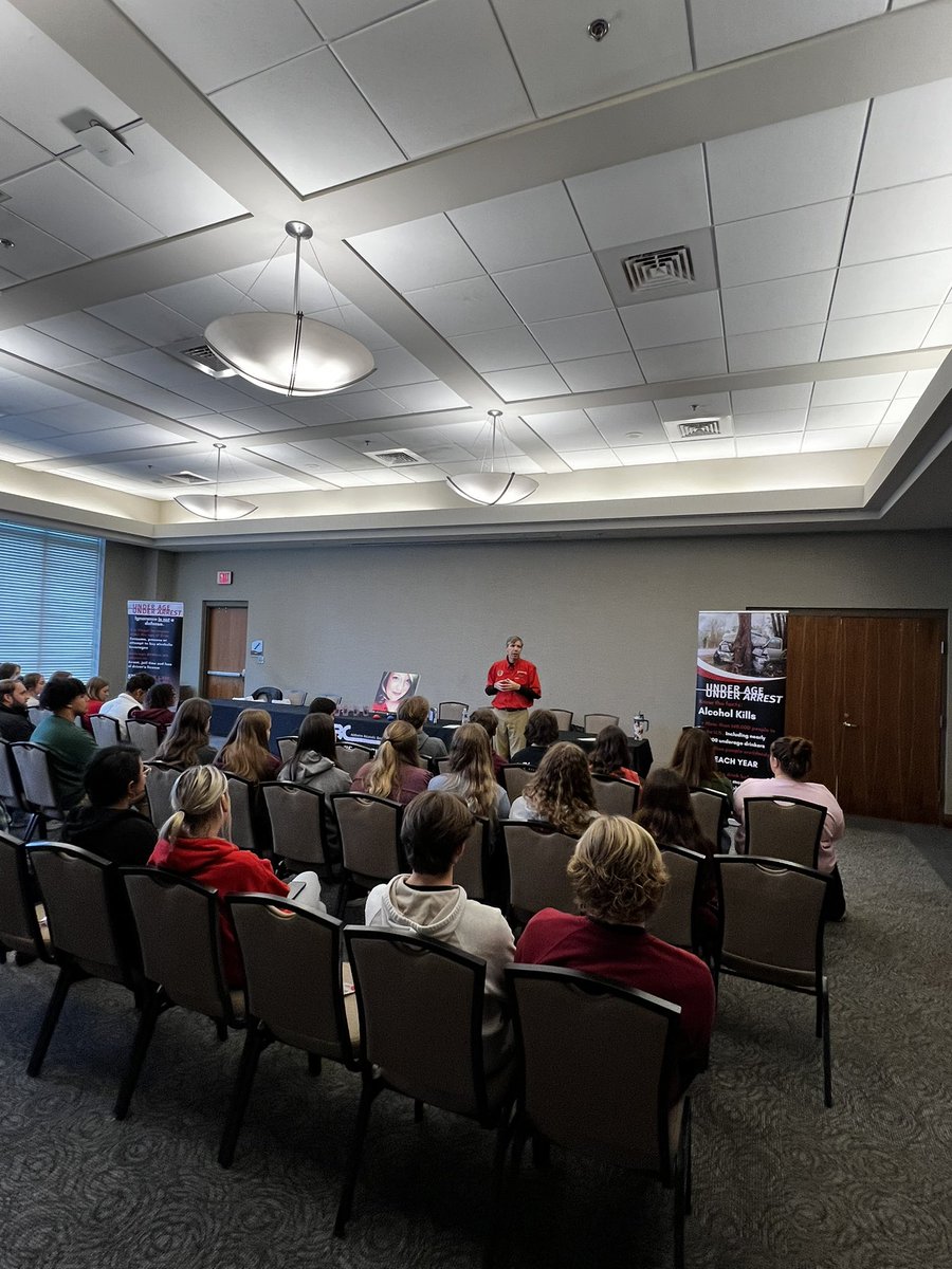 UrKeys2Drv's tweet photo. @ABC_underage gives students an interactive presentation about how alcohol affects their bodies and judgement and how having good judgement will help them make better choices. https://t.co/0X8nhdsqf1