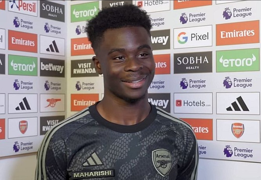 Bukayo Saka for Arsenal:

☑️18/19: 4 games

☑️19/20: 38 games, 4 goals &amp; 12 assists

☑️20/21: 46 games, 7 goals &amp; 10 assists

☑️21/22: 43 games, 12 goals &amp; 7 assists

☑️22/23: 48 games, 15 goals &amp; 11 assists

☑️23/24 so far: 19 games, 7 goals &amp; 10 assists

22 years of age. The