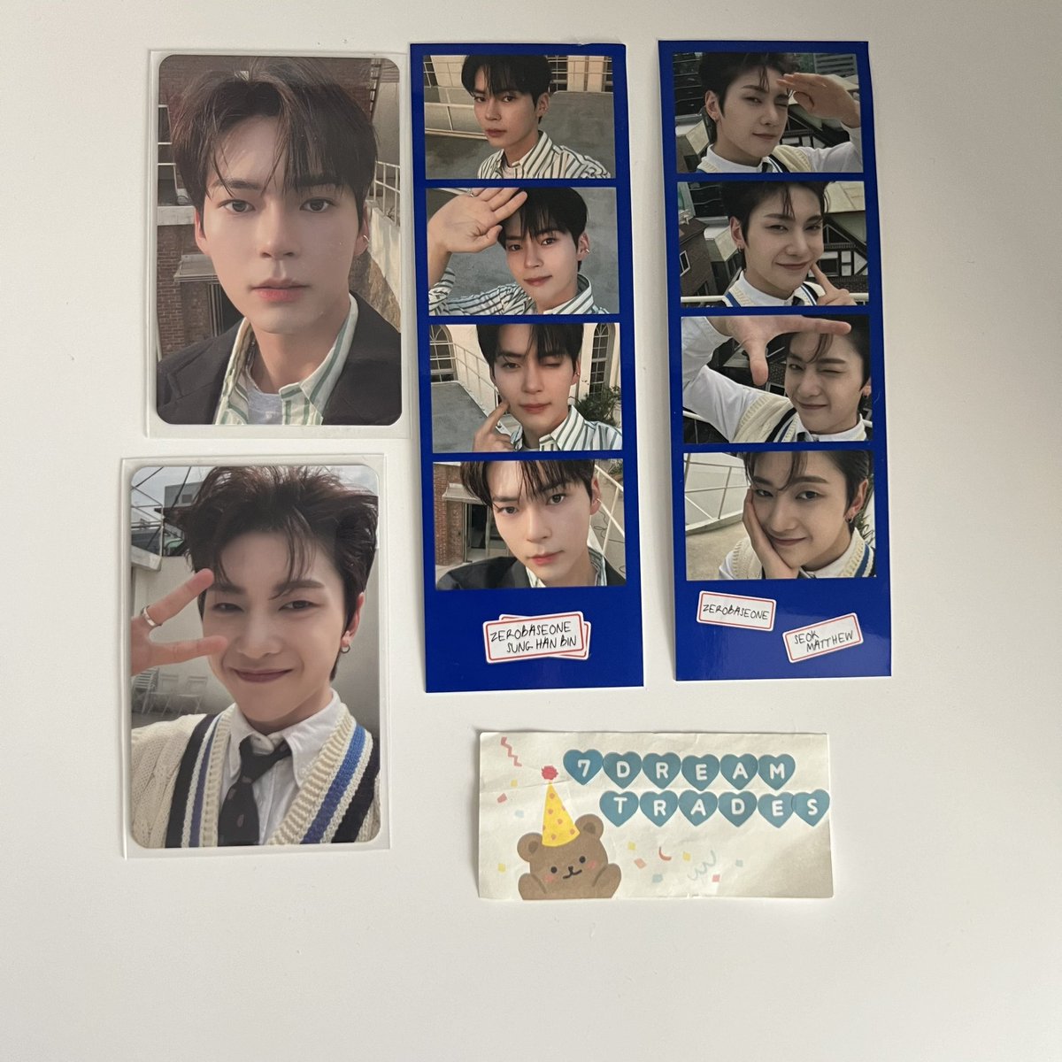 7dreamtrades's tweet photo. wts zb1

have: hanbin and matthew membership kit pcs 
want: $9+shipping for each set

shipping:  
usa: $0.70 (stamped)  
usa: $3.85 (tracked)  
ww: $2.20 (stamped) 

🏷️ zerobaseone sung hanbin seok matthew pc photo card photocard polaroid film strip https://t.co/ZX4L913FeL