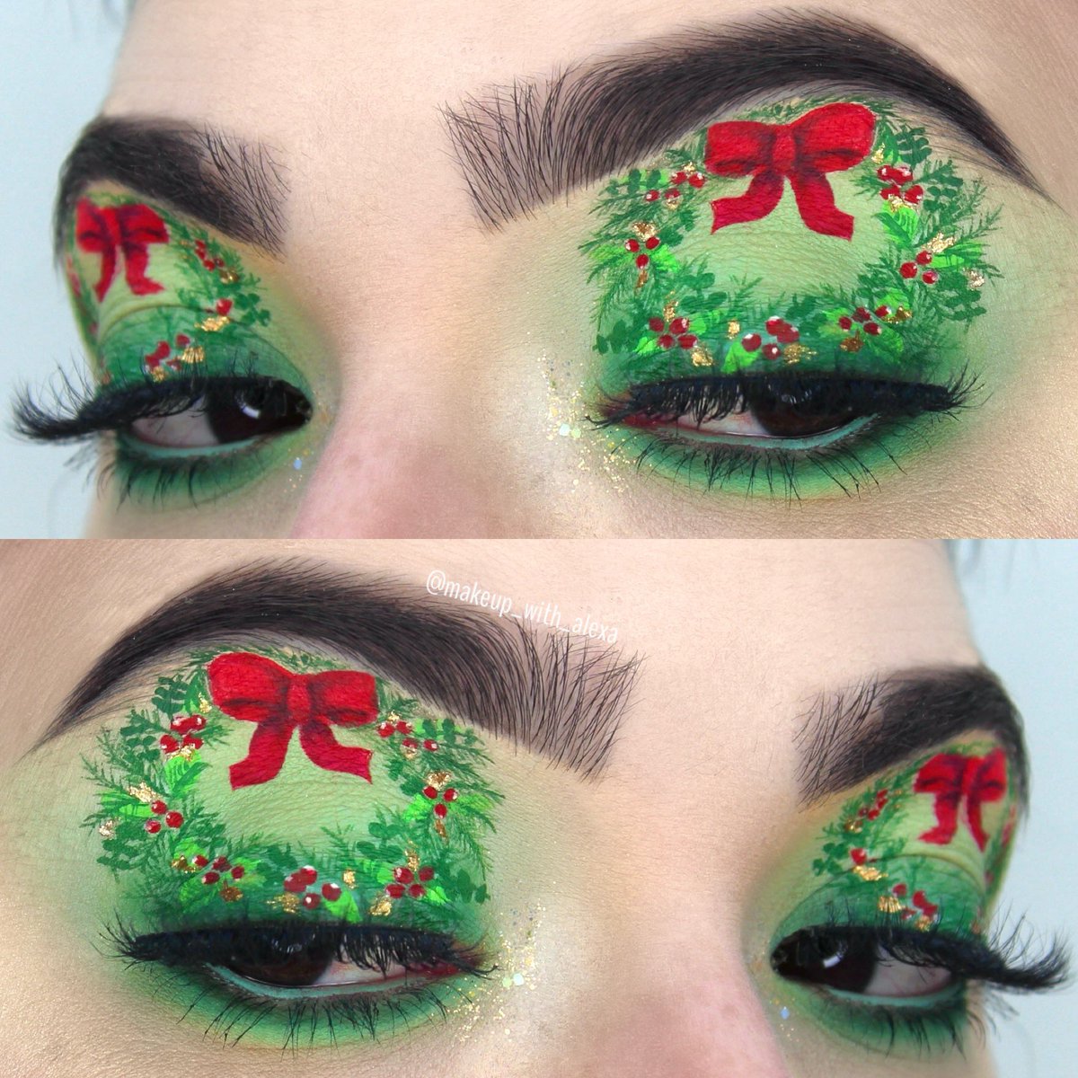 🎀🎄 Winter Wreath 🎄🎀 Brands tagged 🎀 Instagram.com/makeup_with_al…