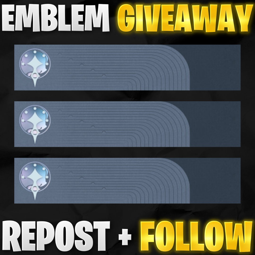 LUCKYY10P's tweet image. Emblem Giveaway!
Repost &amp;amp; Follow to enter!
Good luck #Destiny2