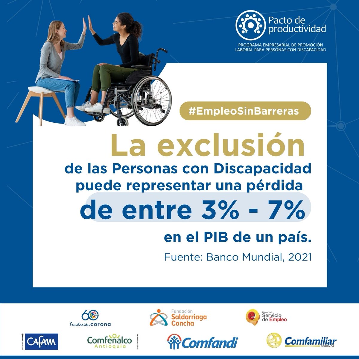 La #Inclusión no solo es lo correcto, sino que también es lo más rentable. Al fomentar la diversidad, tu empresa no solo rompe barreras, sino que también impulsa la innovación y el crecimiento económico. Juntos, construyamos un entorno laboral fuerte. 💼✨#EmpleoSinBarreras