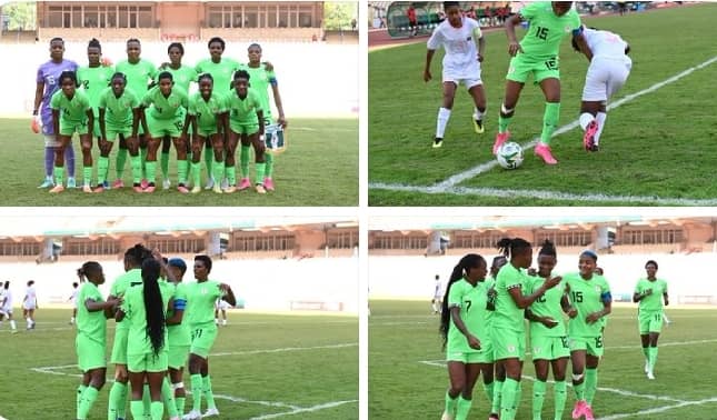 angulesley442's tweet photo. 🏁FULL TIME! in Abuja 📍

Nigeria 🇳🇬 5-0 Cape Verde 🇨🇻

⚽⚽@UcheOfficial_ Kanu  7', 45'
⚽@GiftMonday21 25'
⚽⚽ Esther Okoronkwo 66', 77'

#SoarSuperFalcons| #WAFCONQualifiers| #NGACAP| #Morocco2024 https://t.co/J4aVZsAWco