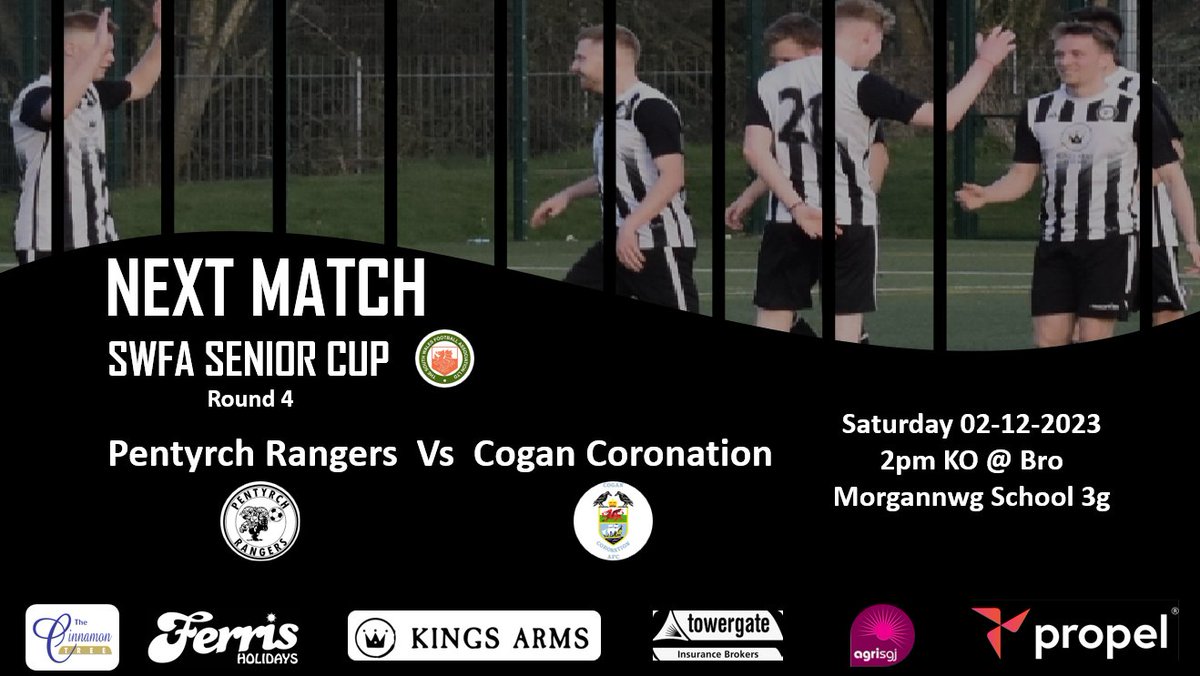 Back to cup action Saturday as we take on <a href="/CoganCoroAFC/">Cogan Coronation AFC</a> in the <a href="/SouthWalesFA/">South Wales FA</a> <a href="/HughJamesLegal/">Hugh James</a> Senior Cup Round 4. A tough task as we take on South Wales Alliance opposition @SWALInfo in what is sure to be a fantastic match ⚽🏆
#uppatyrchs