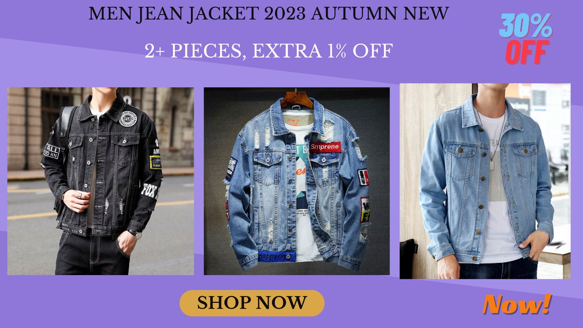 mdrobeul765's tweet photo. 30% OFF📷📷
2+ pieces, extra 1% off
Men Jean Jacket 2023 Autumn New Retro Casual Denim Jacket Streetwear Cotton Slim Fit Denim Outerwear Fashion Brand Men Clothing📷

Visit the Website: https://t.co/n4sIZlZGlD

#menjeanjacket #jeanjackets #jeanjacketart #jeanjacketpainting https://t.co/9b0t6wlyea
