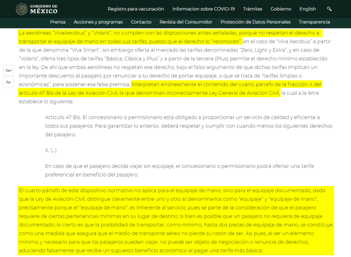 _MarianaPelayo9's tweet photo. Volaris me cobró 2300 pesos por mi equipaje de mano. La postura de Profeco es clara: los pasajeros podemos renunciar a equipaje documentado, mas no equipaje de mano (este debe ser gratuito en todas las tarifas). Por favor devuélvanme mi $. @viajaVolaris @Profeco @AtencionProfeco https://t.co/YrnYkDZU6o