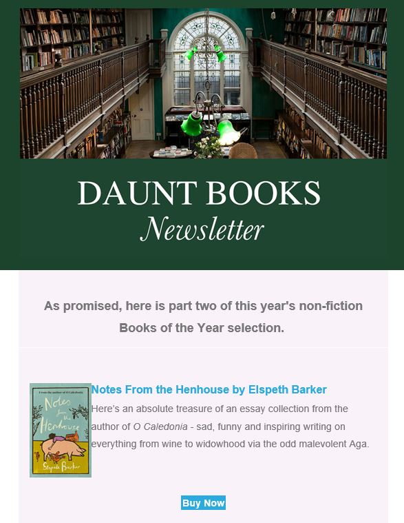 letticefranklin's tweet photo. It is very nice watching these very good bookshops champion #NotesFromTheHenhouse by #ElspethBarker. 

Thank you to @Dauntbooks @LandRBookshop and @LRBbookshop. https://t.co/iu2tfrhYM0