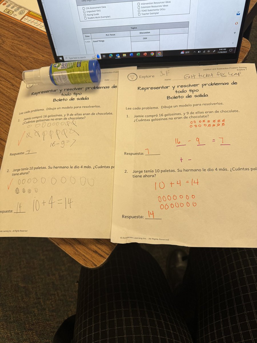 Loving the conversation happening today for <a href="/HaleyHornFrogs/">Thomas Haley ES</a> data meeting. 1st grade teachers analyzed students work to determine mastery with the teacher exemplar and identified reteach modeling opportunities for approaching students.