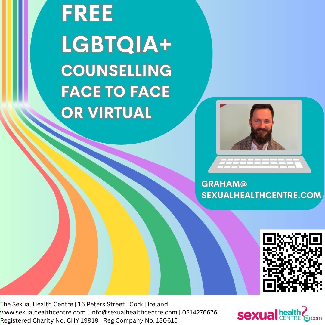Free LGBTQIA+ counselling at the Sexual Health Centre. Call 0214276676 or email graham@sexualhealthcentre.com #LGBTQIA