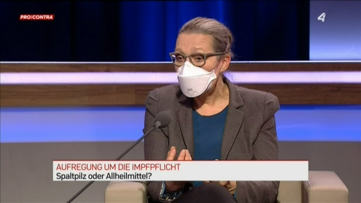 MuiViertler's tweet image. Diese panikgestörte Tante trägt FFP3 im #2GPlus-Setting beim Talk auf @puls4 

Und erklärt Ende 2023 dass die 💉 vor Infektion und damit vor #LongCovid schützt

Negiert #Impfschäden 

#NixGelernt
#RichtigErinnern