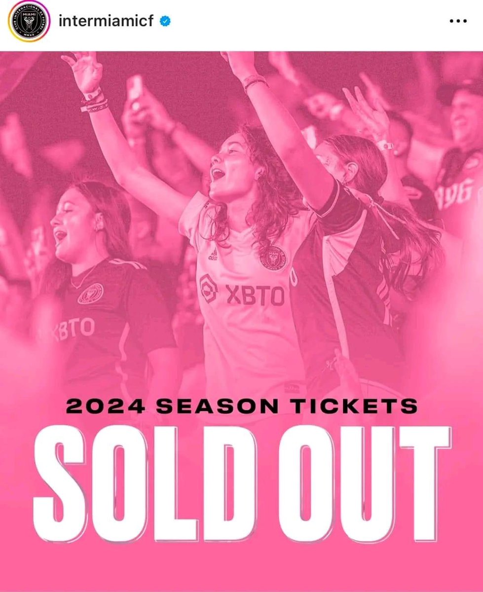 GOATLeooooMessi's tweet photo. 2024/25 Inter Miami season tickets already sold out.
 🐐GOAT Effect. https://t.co/HRWMMCQA7U