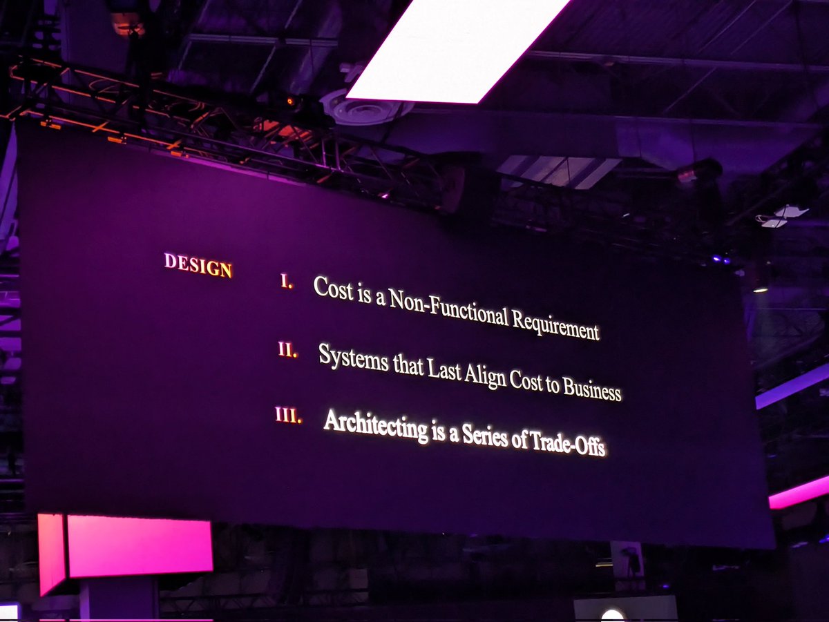 The "Frugal Architect should design with these three elements in mind. by <a href="/werner/">Werner Vogels</a>  #AWSreInvent