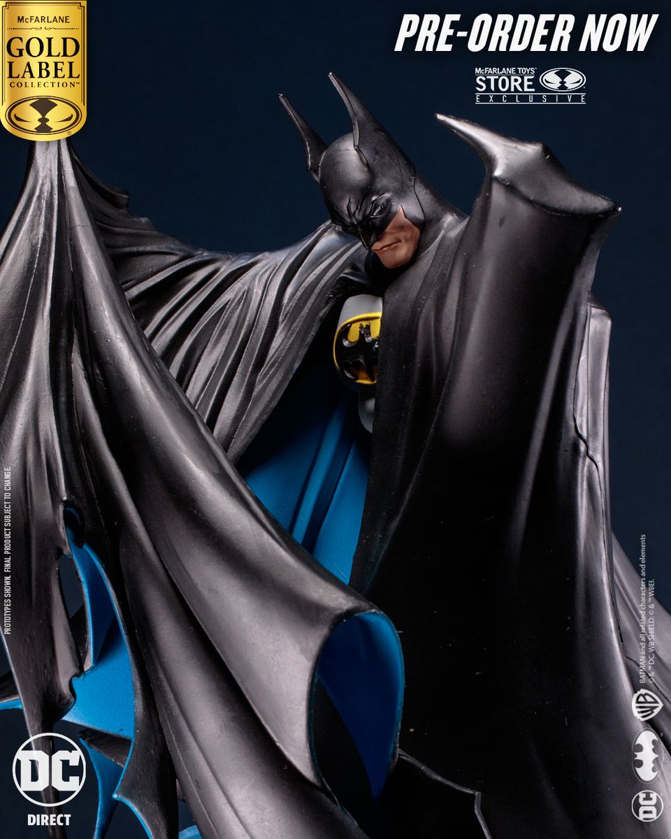 mcfarlanetoys's tweet photo. Batman™ by Todd McFarlane AUTOGRAPH SERIES Gold Label 1:8 Scale Statue is available for pre-order NOW exclusively at McFarlane Toys Store!
➡️ https://t.co/BftYlVLsOG
Includes art card SIGNED by Todd McFarlane and display base.
#McFarlaneToys #DCDirect #Batman #AutographSeries https://t.co/3THEL0wBp6