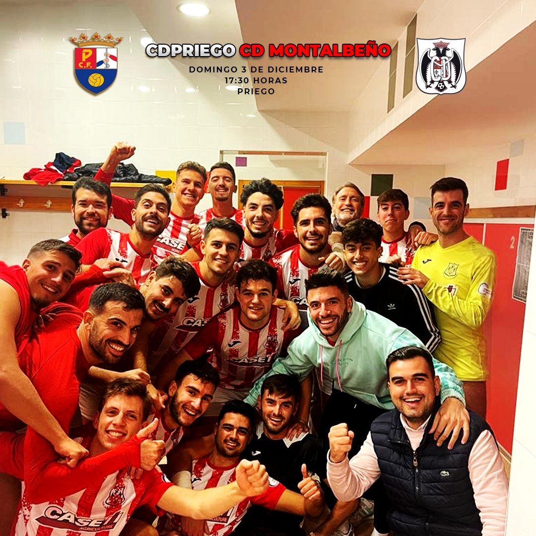 𝐉𝐎𝐑𝐍𝐀𝐃𝐀 𝟏𝟐|

🆚 CD Priego
📅 Domingo 3 de Diciembre
⏰ 17:30
🏟️ Ciudad Deportiva Priego

#vamosrojos