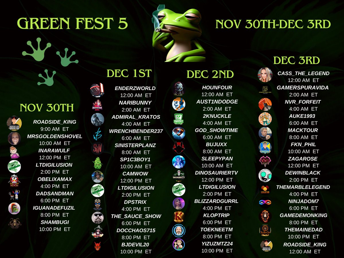 Enderzworld's tweet photo. Tonight (Friday Dec. 1st, 2023 - 12am ET) I will be live for 2 hours of racing for Green Fest 5!

Let's GO!!!

#MarblesOnStream #GreenFest #GreenFest5 #GetRacing https://t.co/z1niv6ta11
