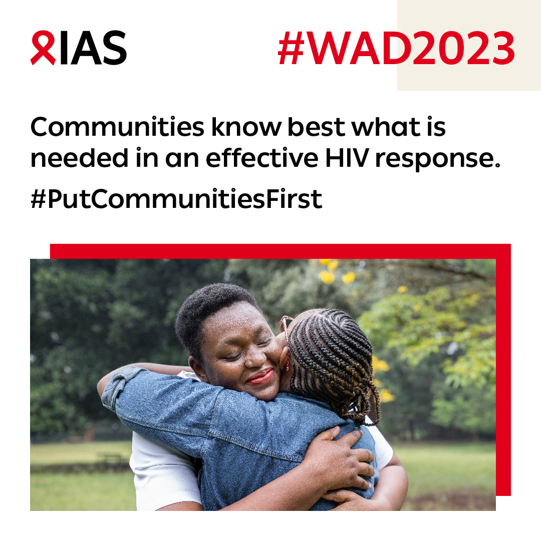 iasociety's tweet photo. This #WorldAIDSDay, we call on all stakeholders to put communities first!
Why do you think we must #PutCommunitiesFirst? How can we do it?
๐ฌ Share why we must put communities first, using one of our social graphics or your own!
Join the call to action!
https://t.co/XfbWKEWv1w https://t.co/rmLujq68tO
