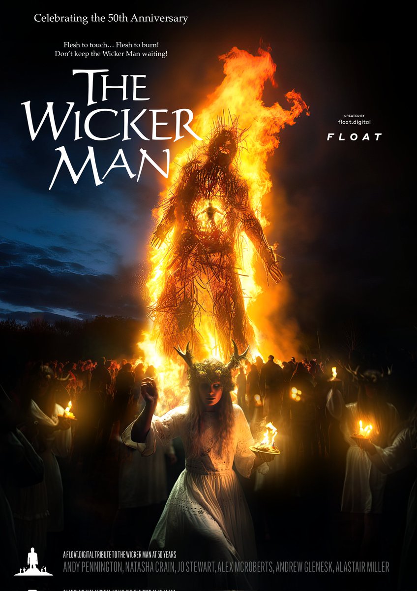 Float (@_floatdigital) on Twitter photo Flesh to touch... Flesh to burn! Don't keep the Wicker Man waiting!
Sneak preview of one of our tribute posters celebrating the 50th anniversary of The Wicker Man, exclusive this Saturday in <a href="/heraldscotland/">The Herald</a>
#film #movie #thewickerman #50thanniversary #pagan #mythology #horror Flesh to touch... Flesh to burn! Don't keep the Wicker Man waiting!
Sneak preview of one of our tribute posters celebrating the 50th anniversary of The Wicker Man, exclusive this Saturday in <a href="/heraldscotland/">The Herald</a>
#film #movie #thewickerman #50thanniversary #pagan #mythology #horror