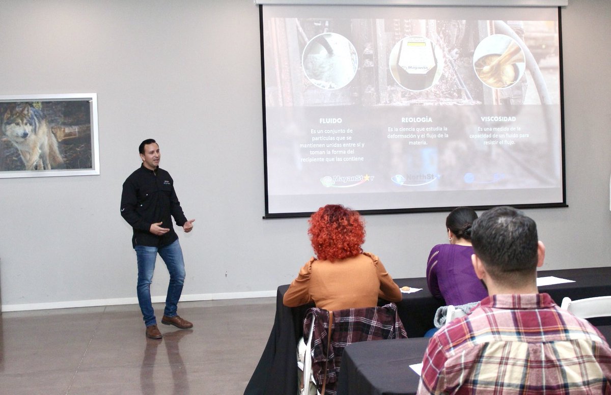 Con el curso "Básicos de Fluidos de Perforación", impartido por Edgar López Vázquez #FluidosMayanStar seguimos con capacitación continua a profesionistas y estudiantes del sector minero #EnSonoraLaMineríaSomosTodos 
<a href="/DavidRamosFeli/">David Ramos Felix</a> <a href="/AIMMGM_Nacional/">AIMMGM Nacional</a> <a href="/ClusterDeSonora/">Clúster Minero de Sonora</a> <a href="/AMSACSONORA/">AMSAC</a>
