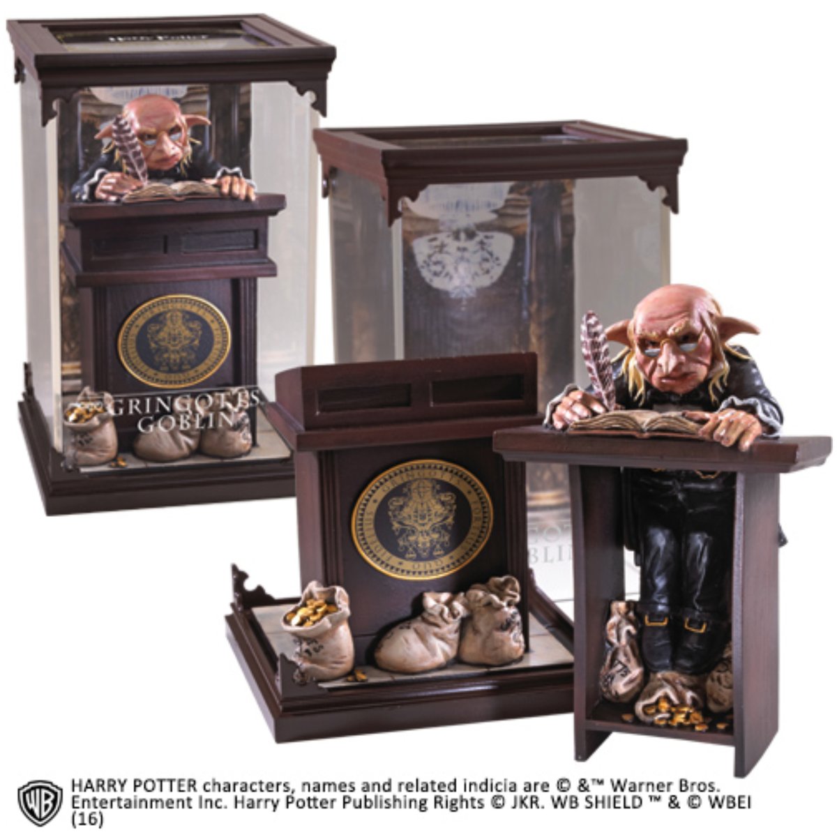 A finely crafted, hand painted, PBS plastic sculpture of the Gringotts Goblin signed by Warwick Davis in Harry Potter & the Philosopher's Stone.'And does Mr Harry Potter have his key?'This item will make perfect personalised gift for any occasion. thesignatureshop.co.uk/products/noble…