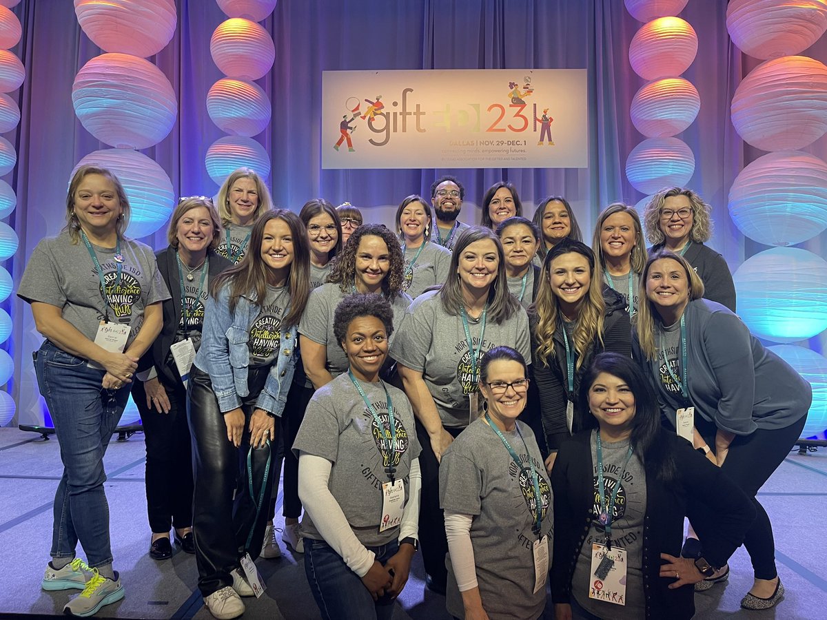 NISDGTAA's tweet photo. We are enjoying our time together at @TXGifted #GiftED23! Thank
you @NISD for sending us to this amazing conference. #WhyGT #TeamNorthside https://t.co/tX2r5KdQty