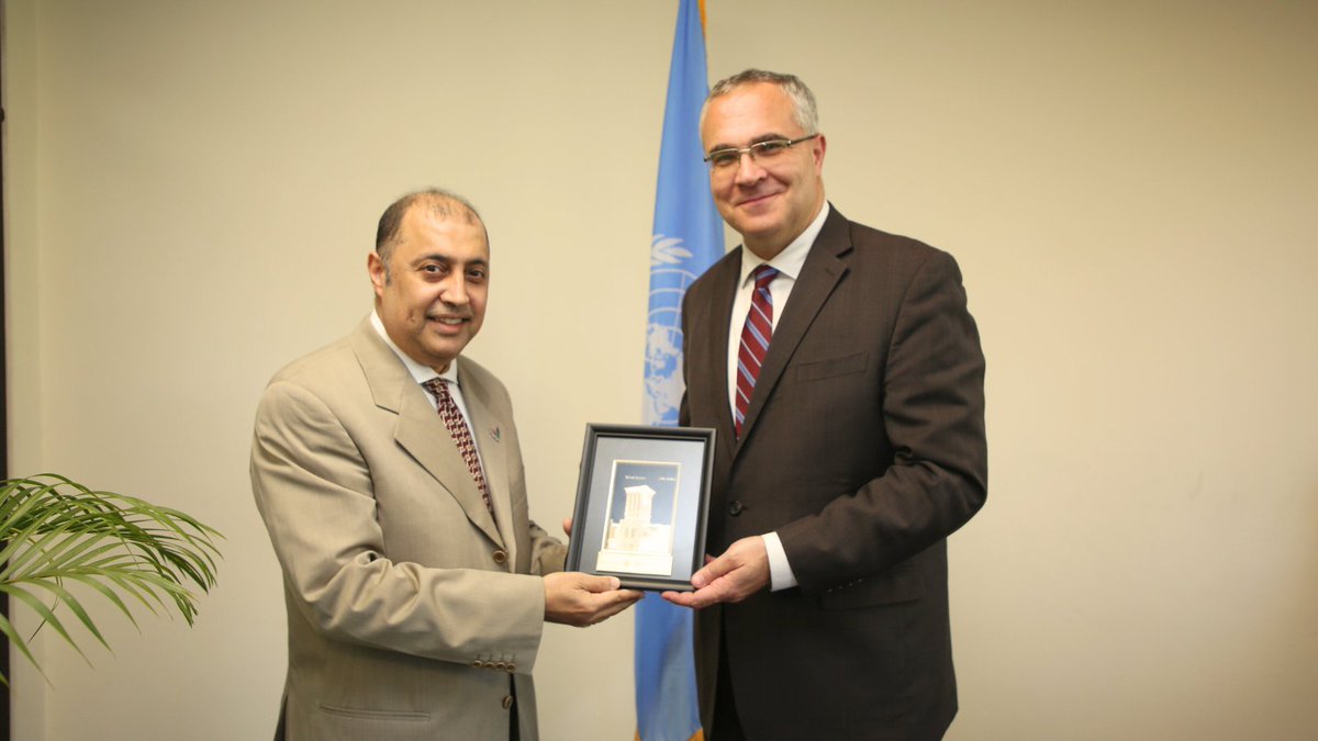 MichalMlynar's tweet image. Good meeting with H.E. Mohamed Ebrahim Al Mansoori, Director General of Sheikh Zayed National Housing Programme on the sidelines of the #ExecutiveBoard.

We&apos;re committed to supporting the UAE in building vibrant communities through urban design, #publicspaces &amp;amp; green areas.