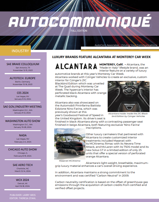 AutoComDetroit's tweet photo. The fall edition of AutoCommuniqué -- AutoCom’s quarterly newsletter -- is available online at https://t.co/f6s9QATCtk. It includes news from @AlcantaraSpa, #Hitachi, @intellias, @Coherix and @teamuveye.
#autocom #autocommunique #alcantara #intellias #coherix #uveye #hitachi https://t.co/FZPqippal0