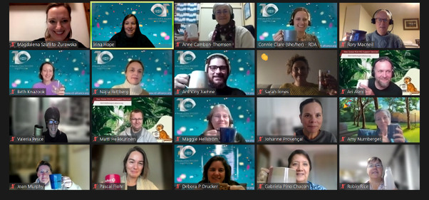 resdatall's tweet photo. It's a wrap! 🥳

Another excellent 'Community Cross-fertilisation Carousel' event with members of the RDA community. 

Thank you for making the end-of-year event so special &amp; for 'raising a glass' the RDA's 10th birthday 🎈

#ADecadeofData https://t.co/dMeLv0QcTn