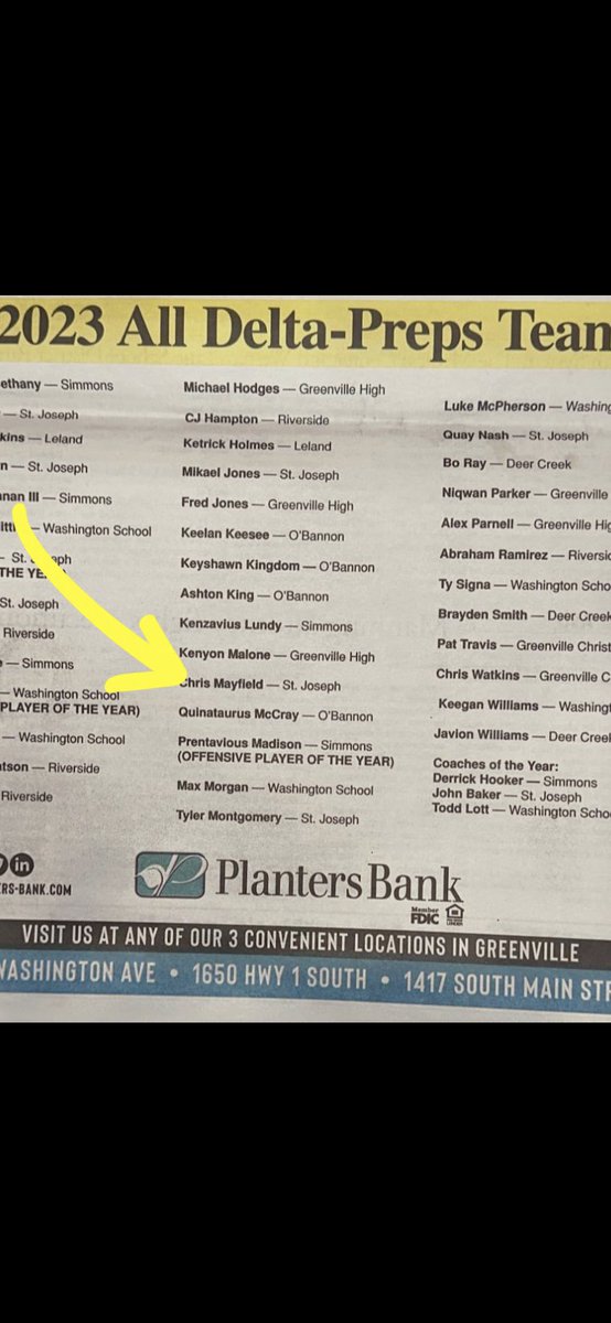 Blessed to be on the Delta All-Preps Team❗️<a href="/DDTSports/">Delta Democrat Times</a> <a href="/IrishFootball13/">John Baker</a> <a href="/Dar52Irish/">Darquavion Davis</a>