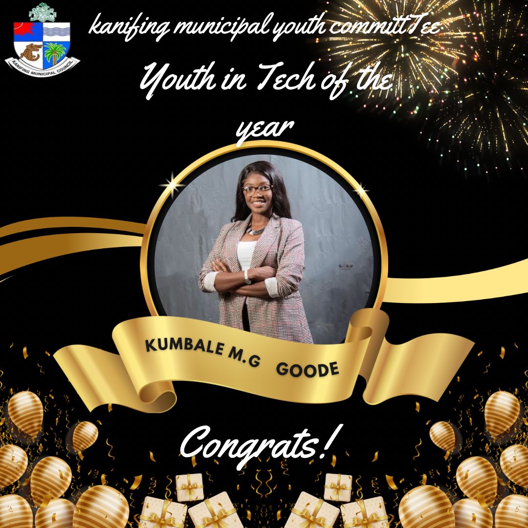 KMYouthCommitte's tweet photo. Face of KM &amp; Awards night 2023 WINNER OF THE YOUTH IN TECH AWARD 

#FaceOfKm2023
#AwardsNight2023
#CelebratingYoungPeople https://t.co/idnRUwx8wv