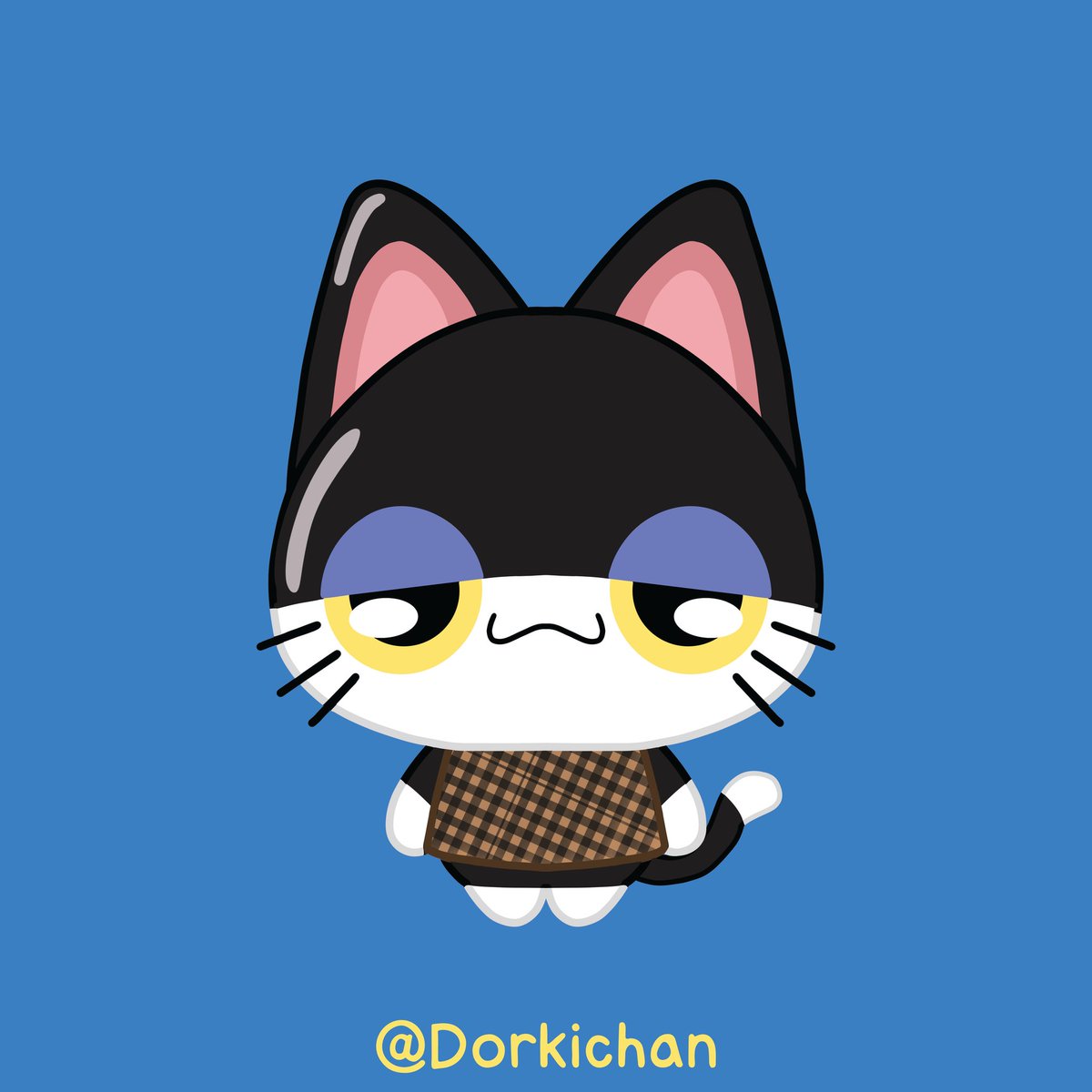 ✨ Did you know that Punchy's is Binta in Japanese ✨ 
Which means 'a slap in the face' 😬 🤣 

I mean who would dare slap this baby 😭 
#punchy #animalcrossing #acnhvillagers #dorkichan #cutearteveryday #kawaiiart #kawaiicat #catsofinstagram #cats