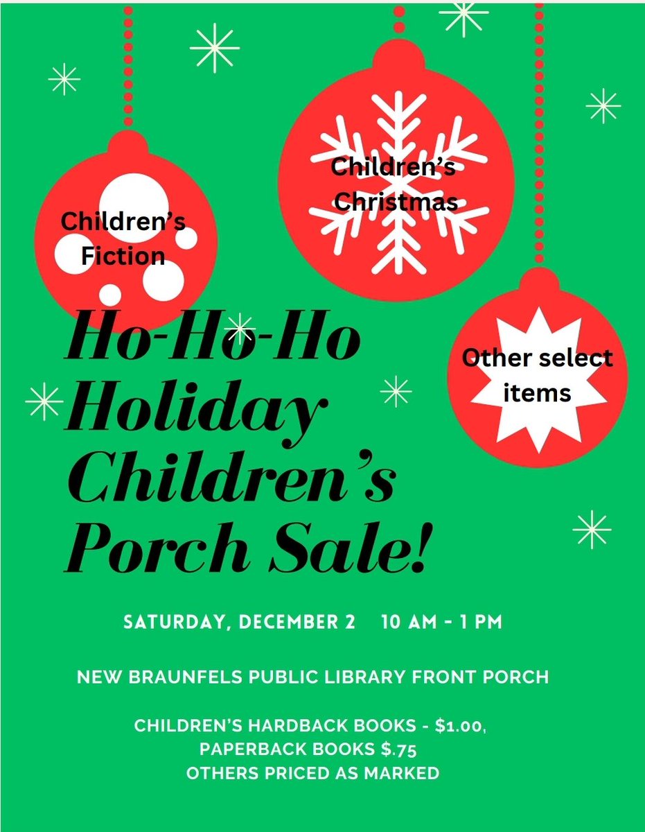 Friends of the New Braunfels Public Library tweet media