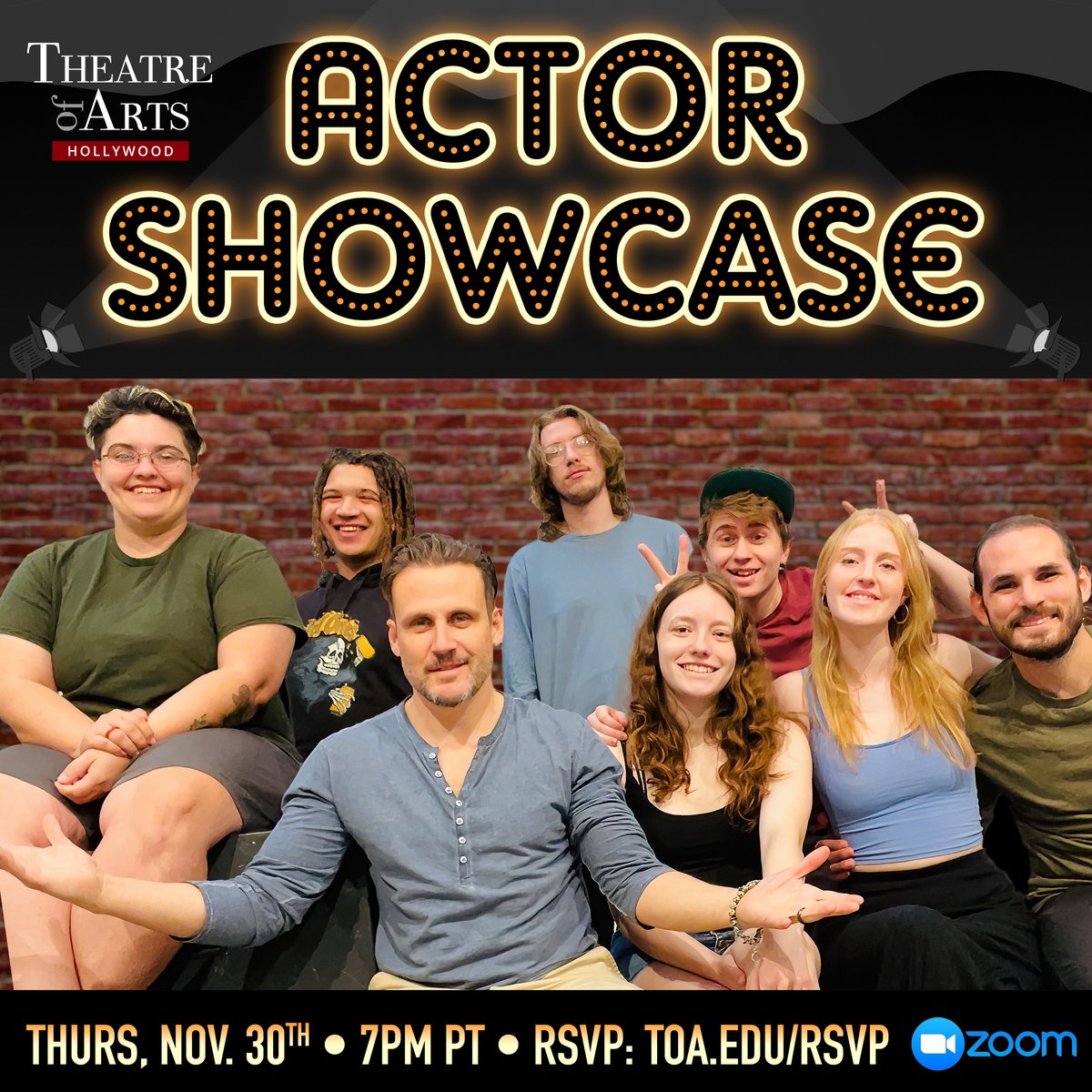 TONIGHT!  TOA presents 7 diverse & dynamic actors graduating from our storied conservatory. Go grads! Directed by Alex Feldman. Details @ toa.edu/showcases #TOAHollywood #CASTING #castingcall #CastingDirector #CastingDepartment
@FeldmanAlex
🎬📷📷📷🎥🎓👏