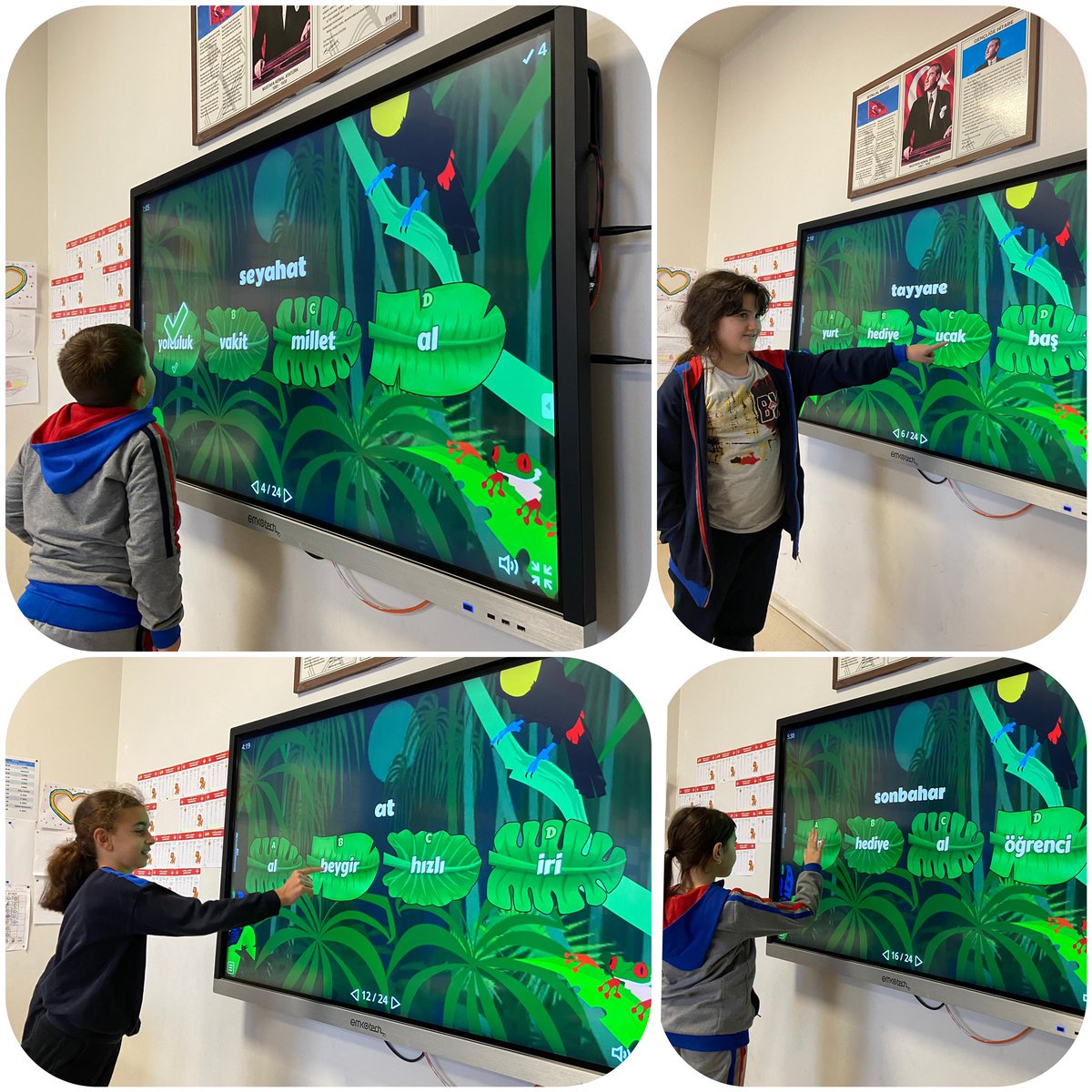 🔔Türkçe dersimizde Kişiye Özgü Öğretim Modeli (KÖM) içeriğimizde yer alan,
Bu kelimeler karşıt mı anlamdaş mı ?etkinliğinde, çocukların görsel ve kinestetik öğrenme stillerini ortaya çıkararak, zıt ve eş anlamlı kelimeleri “Wordwall” uygulamasını kullanarak pekiştirdik.💫