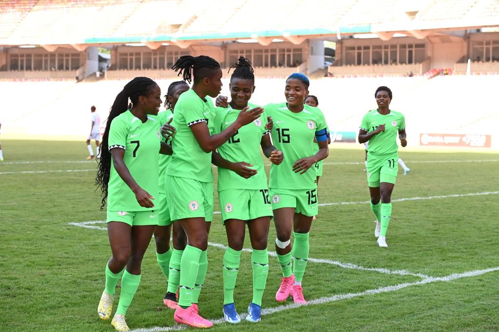 AkilaMatawal's tweet photo. ⏰FT

🇳🇬Nigeria 5-0 Cape Verde🇨🇻

⚽⚽Uchenna Kanu
⚽Monday Gift
⚽⚽Esther Okoronkwo

📌 @NGSuper_Falcons are one game away from securing Women's Africa Cup of Nations' qualification and take a huge advantage into Tuesday's return fixture

#NGACAP #WAFCONQualifiers #Morocco2024 https://t.co/5n95hRRgEr