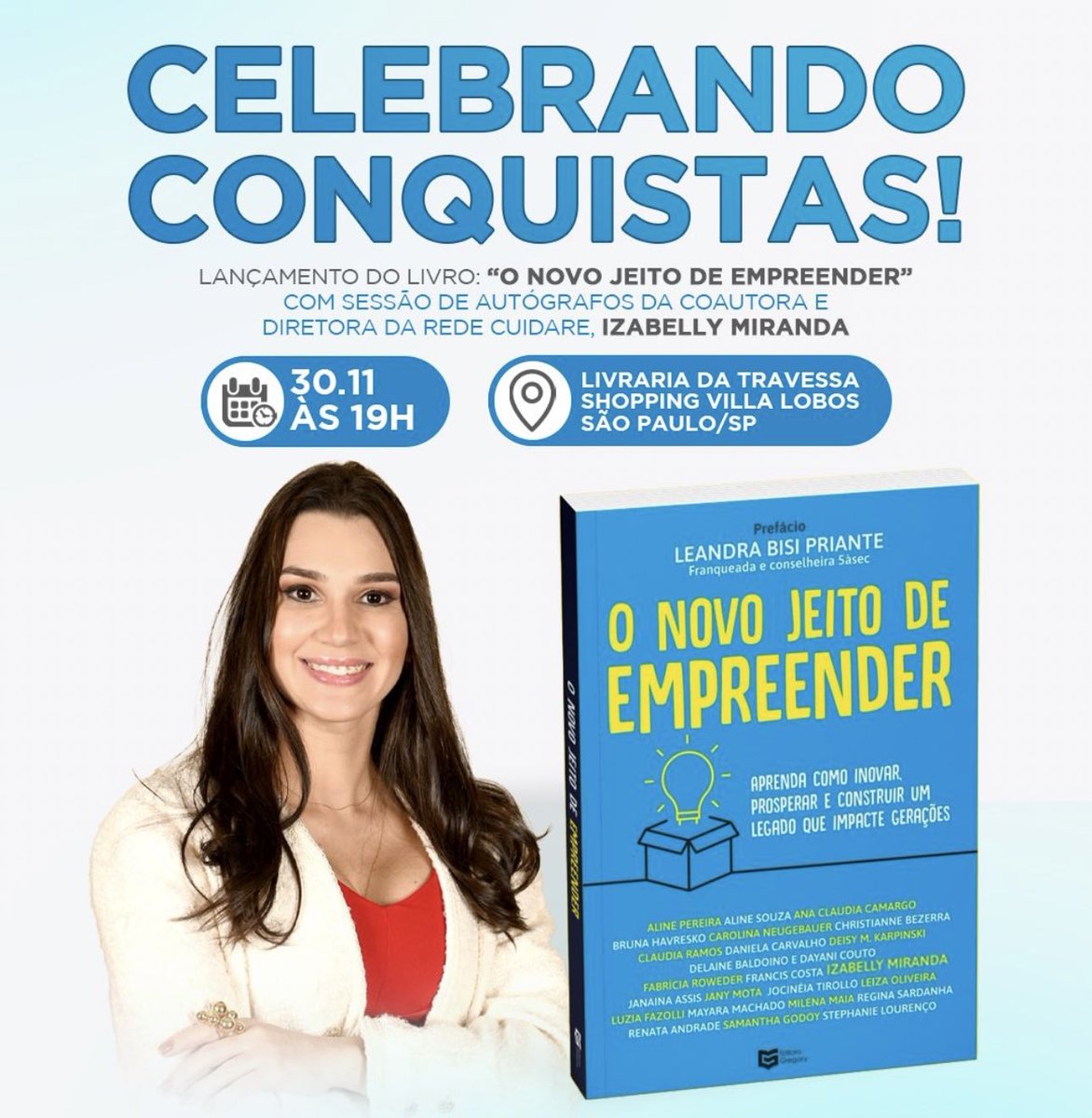 CuidareBrasil's tweet photo. Diretora da Rede CUIDARE Brasil é coautora de livro sobre o empreendedorismo feminino e é destaque no Portal do Franchising. Parabéns Izabelly Miranda! 💙
https://t.co/UbkDHZwjpf https://t.co/xW5o0HQ0j7