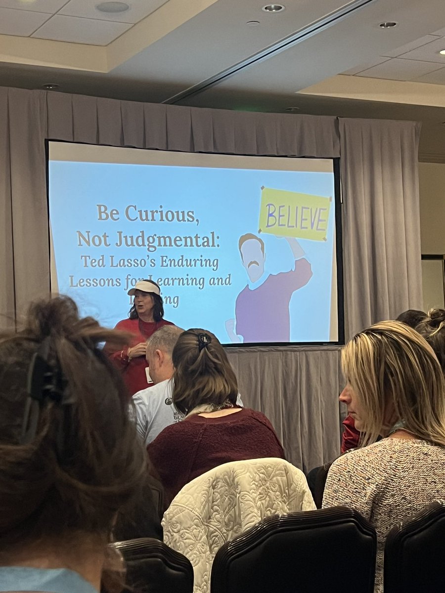 MsVBLitCoach's tweet photo. Great things are happening in Stafford County Public Schools. Thank you @reichardrock and your co-presenters for reminding me that I need to “dig deep” and use stories to observe and be vulnerable. I believe! #Tedlasso https://t.co/NKV8x8VBxk