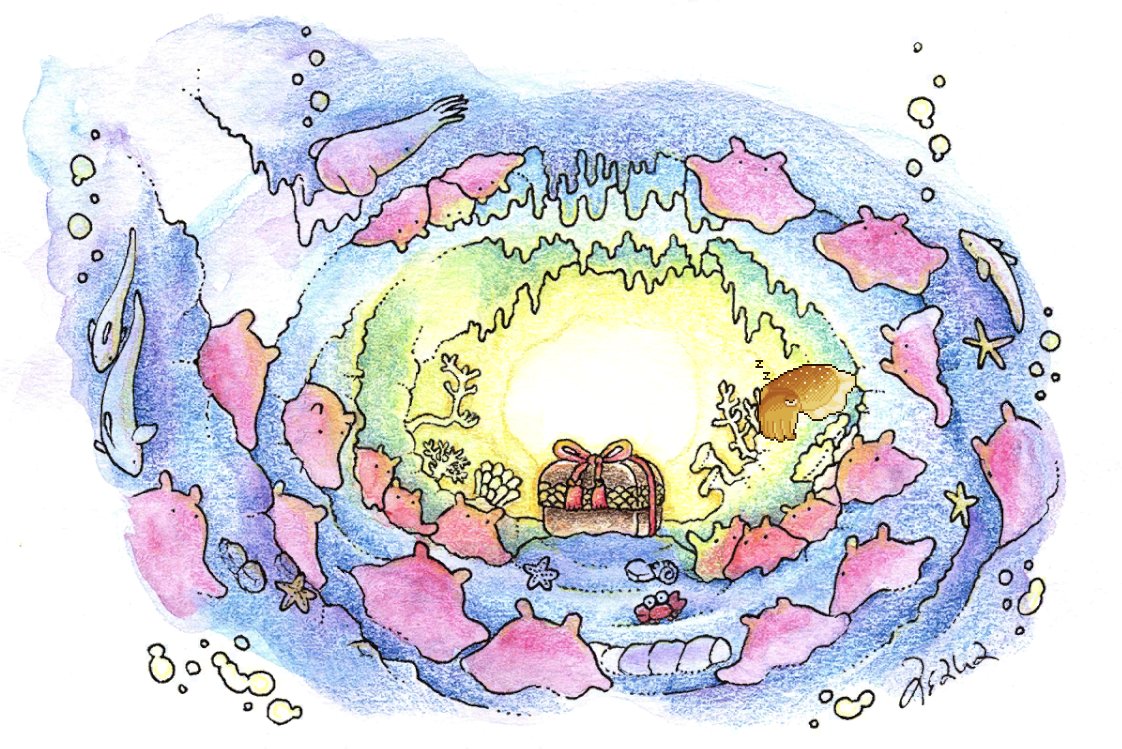 「こっそり隠れてたけど、誰も来なくて寝ちゃった…(ゲーム画面です)#asahaTo」|asahaのイラスト