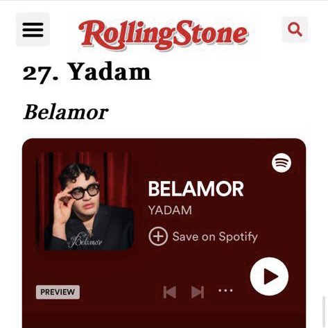 MI DISCO en la lista de albumes que marcaron el año de <a href="/RollingStone/">Rolling Stone</a> 😭🖤🇻🇪 ESTA SEMANA HA SIDO HERMOSA 😭🖤🇻🇪