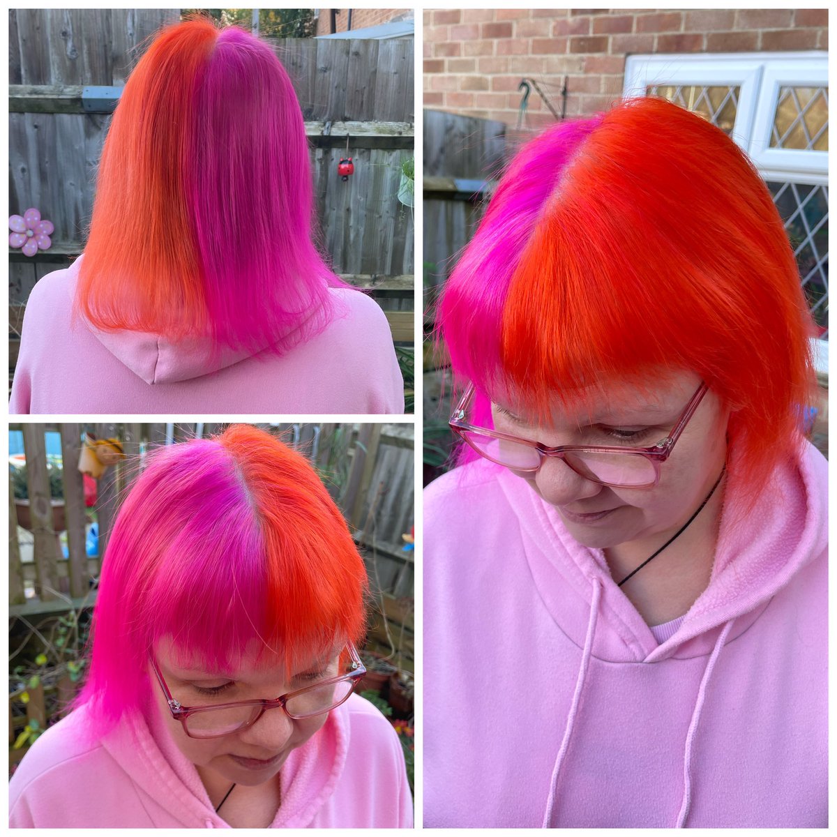 Powderpuff_HMUA's tweet photo. Half and half hair colour for this beauty! 🍊🩷✨

#hair #hair #hairdresser #hairtransformation #haircut #haircolour #crazycolour #crazycolourhair #pinkhair #pinkhairdontcare #orangehair #pinkandorangehair #halfandhalfhair #northamptonhairdresser #northampton https://t.co/MUlOsM13Ka