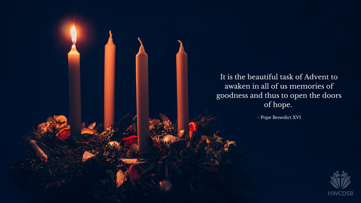 As we begin the season of #Advent and prepare for the coming of Christ at Christmas, we open our hearts to the many ways God comes to us each day.

This week we light the candle that symbolizes hope.