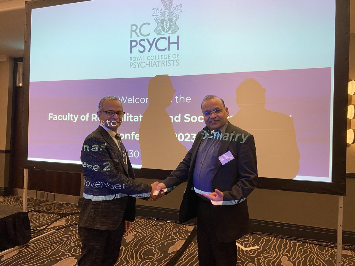 The wonderful Dr Raj Mohan receives the RCPsych Rehabilitation and Social Faculty’s Lifetime Achievement Award 2023. So well deserved! Thank you Raj for everything you do to support patients and staff of mental health rehabilitation services. ⭐️ 🙏⁦⁦@RCPsychRehabSoc⁩