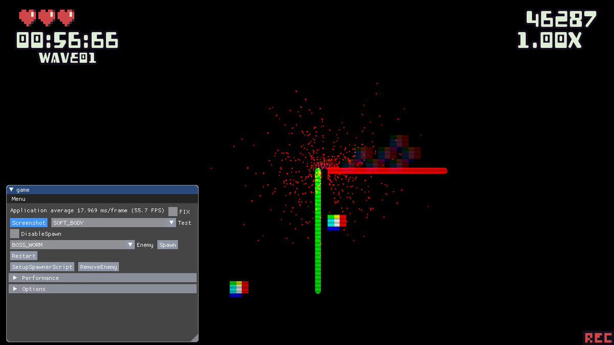 particle描画はでたけどなんか小さいね