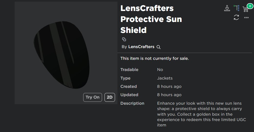 FREE LIMITED] LensCrafters Eye Odyssey - Roblox