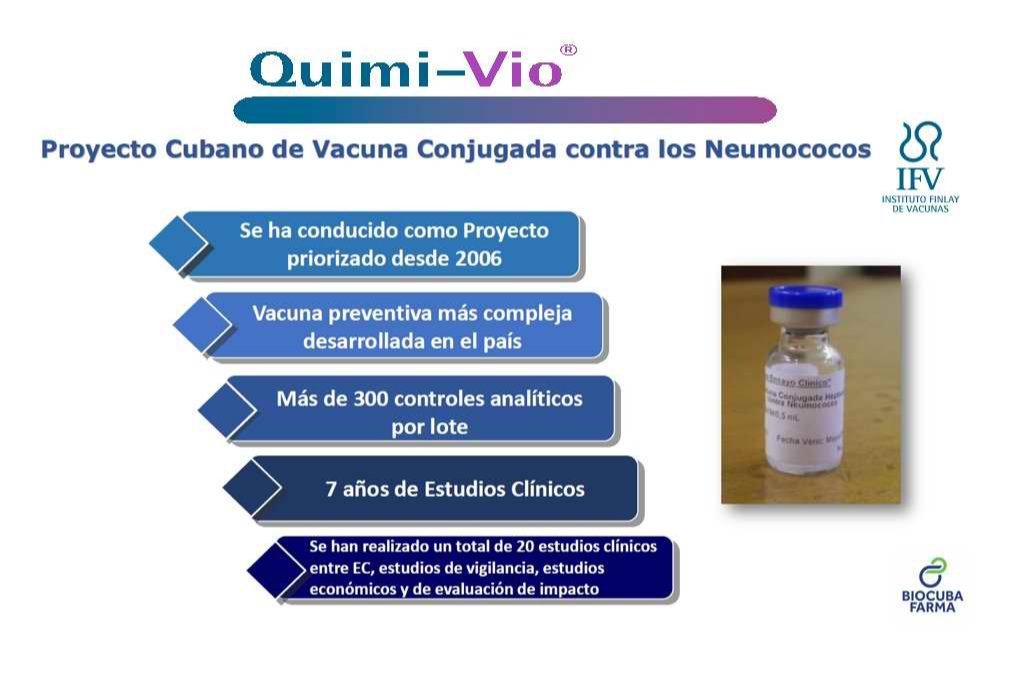 EmbaCubaFrancia's tweet photo. Depuis plus de 15 ans, l'@FinlayInstituto travaille sur un 💉💉vaccin cubain🇨🇺 contre les #pneumocoques.
La phase d'essais cliniques est en cours et nous sommes sur le point d'obtenir un autre résultat scientifique transcendantal pour #CUBA.
Ce vaccin s'appelle Quimi-Vio⤵️ https://t.co/YThCmYbcwJ