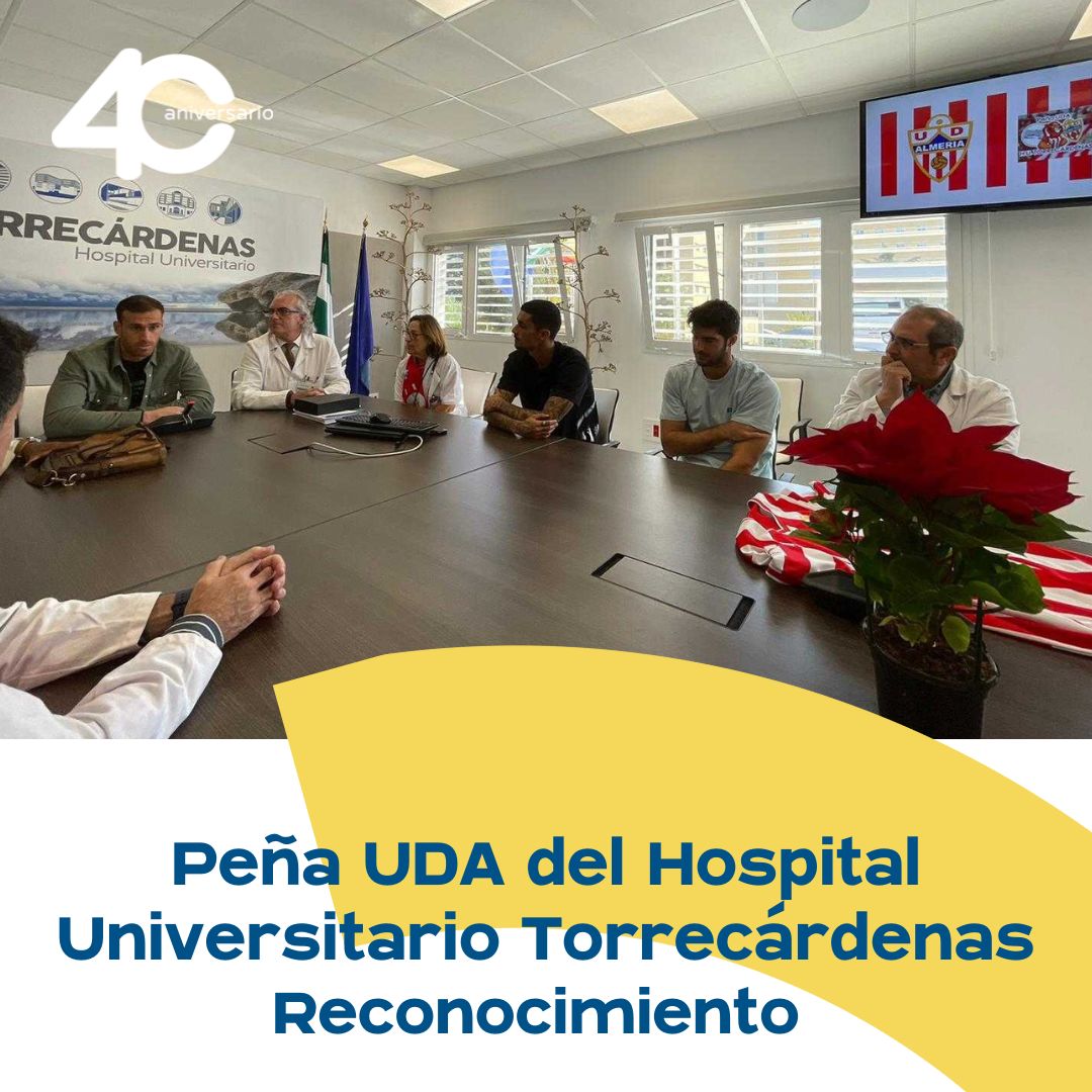 Hospital Universitario Torrecárdenas (@torrecardenashu) on Twitter photo 🏃💙Emotivo acto de nuestra Peña UDA del Hospital Universitario Torrecárdenas que ha entregado un reconocimiento a los jugadores de la Unión Deportiva Almería, Fernando, Melero y Chumi.⚽
<a href="/saludand/">Consejería de Salud y Consumo</a> <a href="/almeriajunta/">AlmeríaJunta</a> <a href="/U_D_Almeria/">UD Almería</a> <a href="/TurkiAlsheikh/">Turki Alsheikh</a> 🏃💙Emotivo acto de nuestra Peña UDA del Hospital Universitario Torrecárdenas que ha entregado un reconocimiento a los jugadores de la Unión Deportiva Almería, Fernando, Melero y Chumi.⚽
<a href="/saludand/">Consejería de Salud y Consumo</a> <a href="/almeriajunta/">AlmeríaJunta</a> <a href="/U_D_Almeria/">UD Almería</a> <a href="/TurkiAlsheikh/">Turki Alsheikh</a>