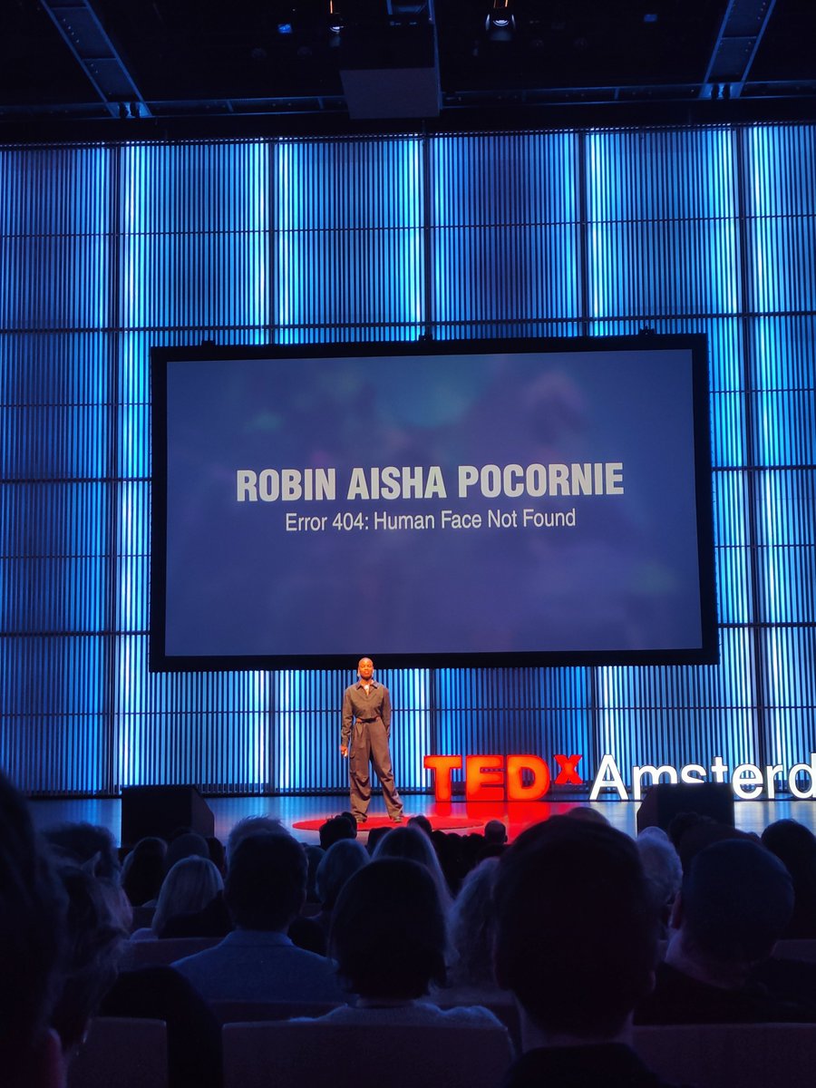 paul_ekwereII's tweet image. #TEDxAmsterdam was so much fun yesterday. Robin Aisha Pocornie made such a massive impact speaking about her experiences with AI algorithmic bias and her challenging the system in the Netherlands courts!

Really inspiring! 👏🏽👏🏽👏🏽

#aiethics #AI #AIbias  #FacialRecognition