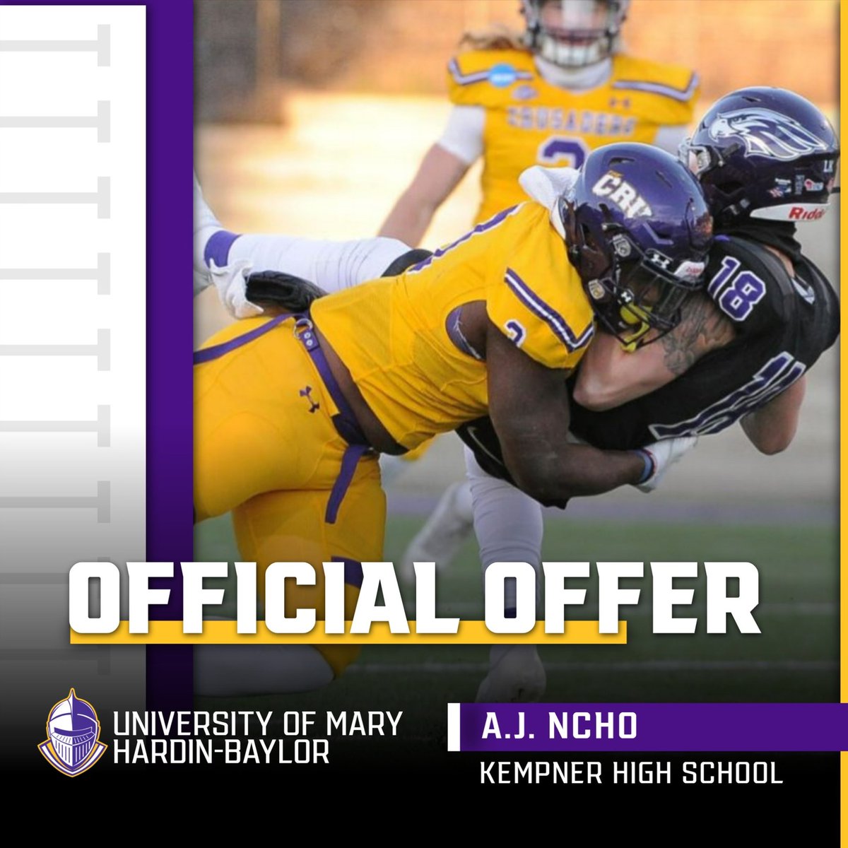 #AGTG After a conversation with @CoacJMcDade I am blessed to be offered to continue my academic and athletic career at <a href="/CruFootball/">UMHB Football🏈</a> ! <a href="/CoachScottTX/">SAMMY SCOTT</a> <a href="/CoachWashTX/">James Washington</a> <a href="/JnewSports/">JnewSports</a> <a href="/DonnieBaggs_/">#HCville</a> #HCville